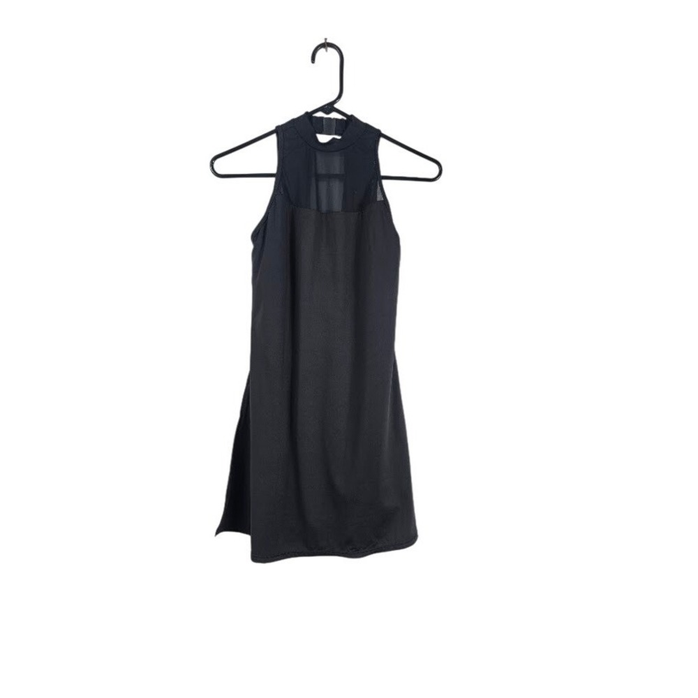 Halara Exercise Dress Women Small Black Mock‎ Neck Mesh Softlyzero Airy NWT